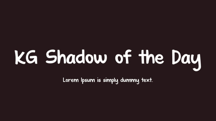 KG Shadow of the Day Font