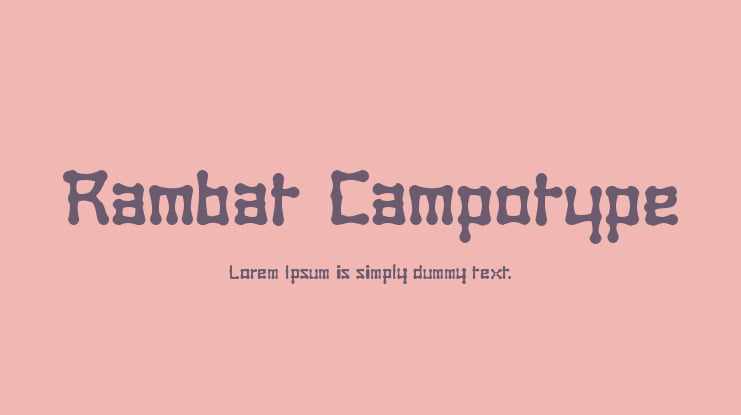 Rambat Campotype Font