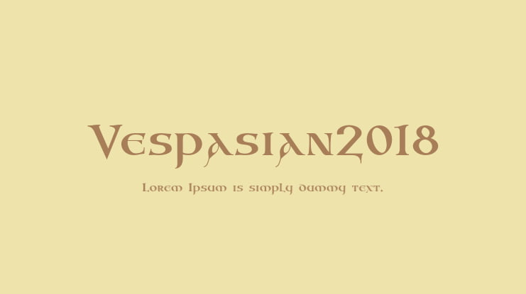 Vespasian2018 Font