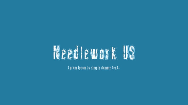 Needlework US Font