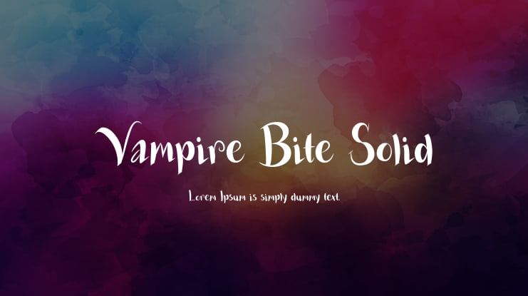 Vampire Bite Solid Font Family