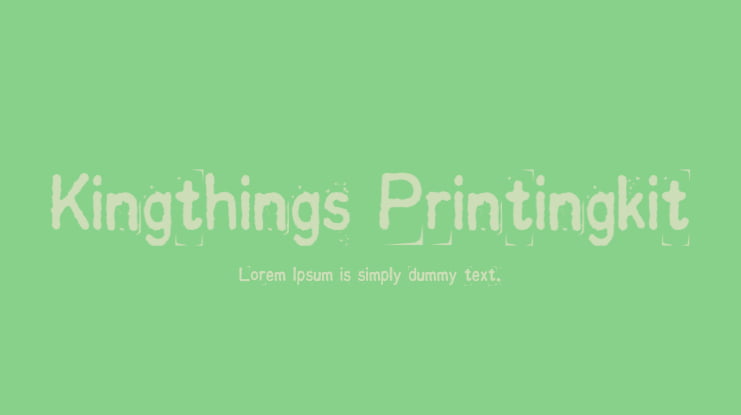 Kingthings Printingkit Font