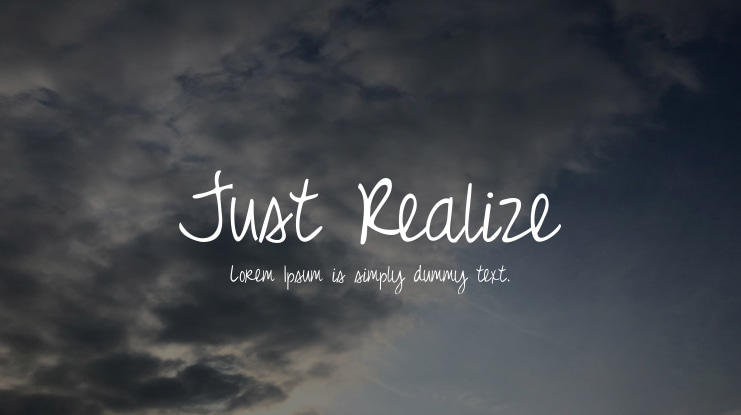Just Realize Font Family