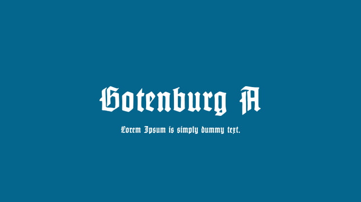 Gotenburg A Font Family