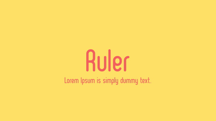 Ruler Font Family