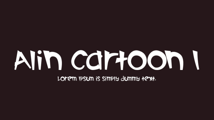 Alin Cartoon I Font