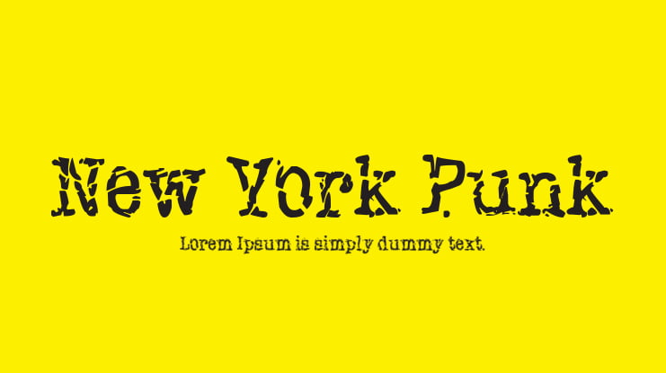New York Punk Font