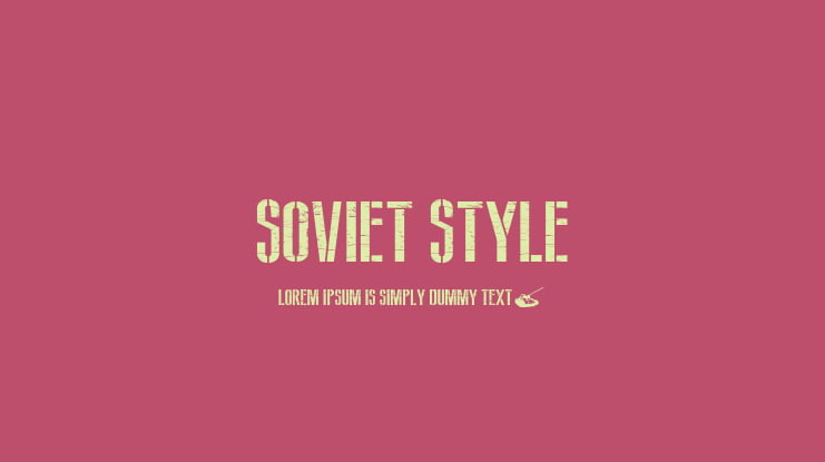 Soviet Style Font Family