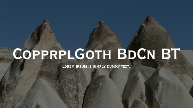 CopprplGoth BdCn BT Font Family