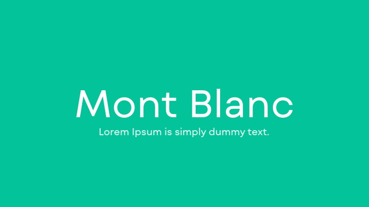 Mont Blanc Font Family