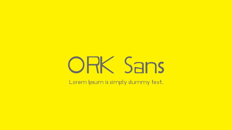 ORK Sans Font Family