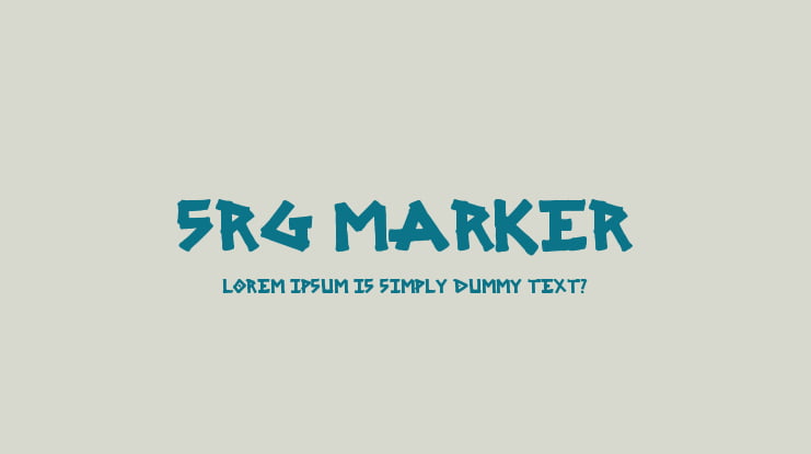 SRG Marker Font