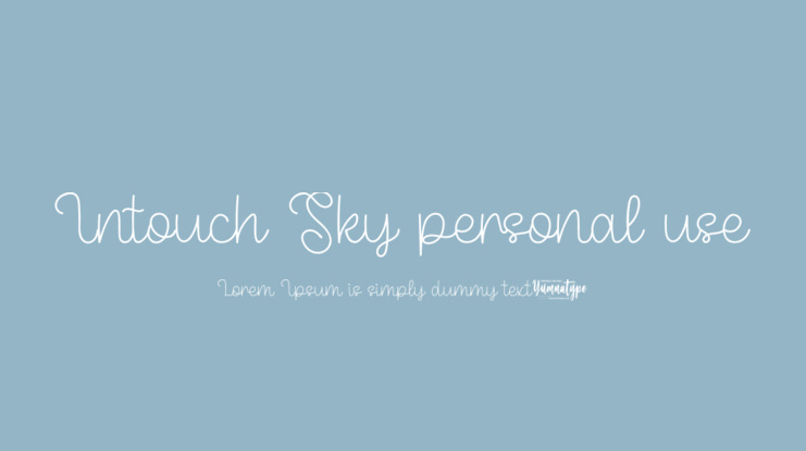 Intouch Sky personal use Font