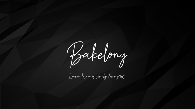 Bakelony Font
