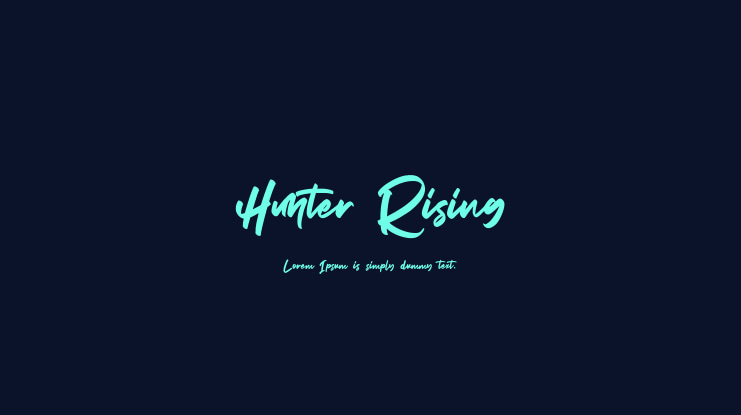 Hunter Rising Font