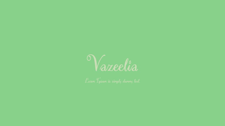 Vazeelia Font