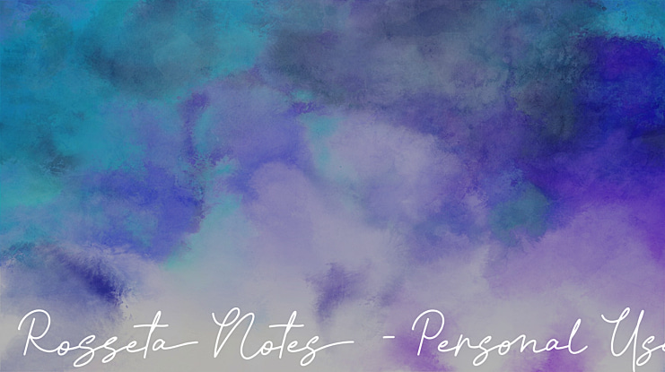 Rosseta Notes - Personal Use Font