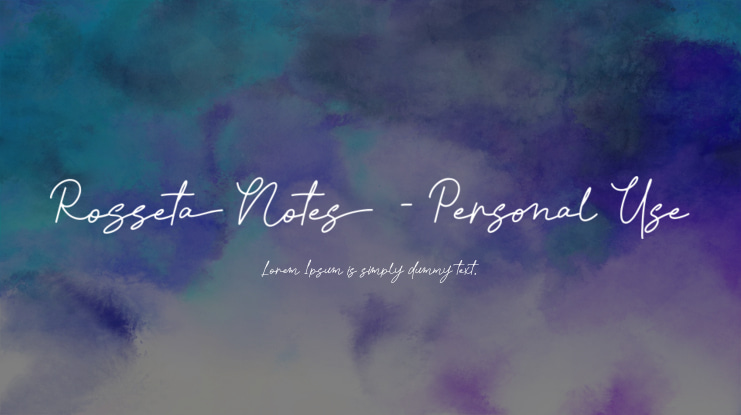 Rosseta Notes - Personal Use Font