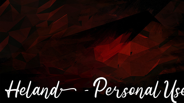 Heland - Personal Use Font