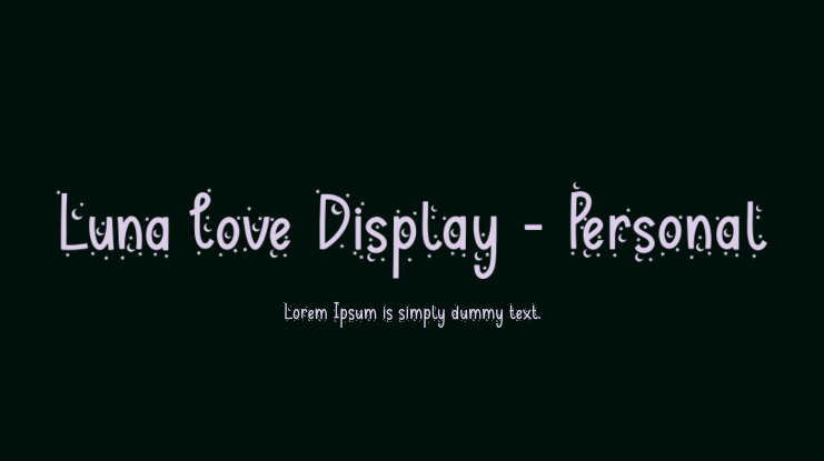 Luna love Display - Personal Font