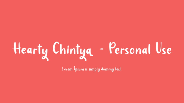 Hearty Chintya - Personal Use Font Family