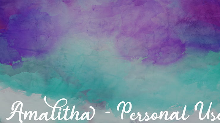 Amalitha - Personal Use Font