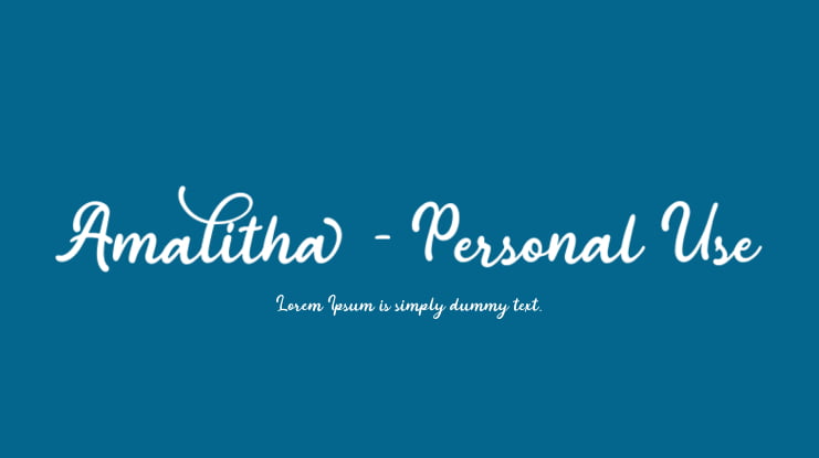 Amalitha - Personal Use Font