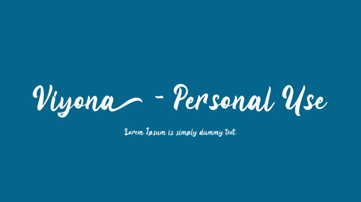 Viyona - Personal Use Font