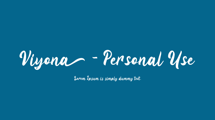 Viyona - Personal Use Font