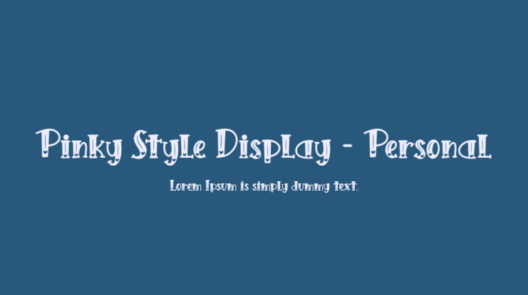 Pinky Style Display - Personal Font Family