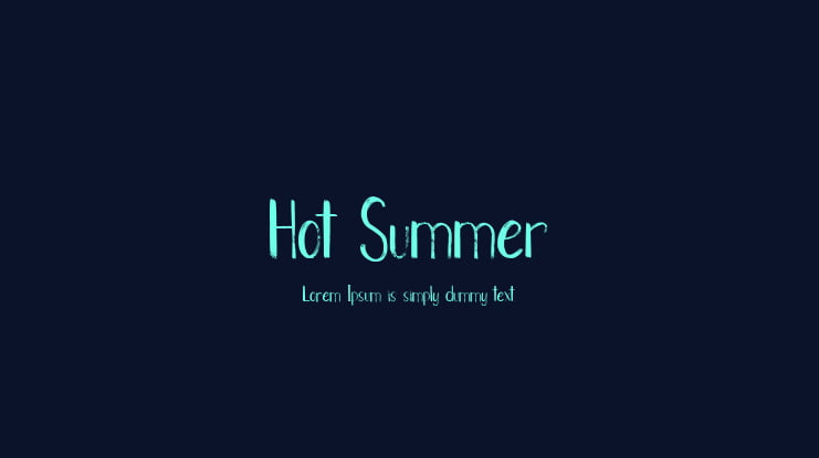 Hot Summer Font