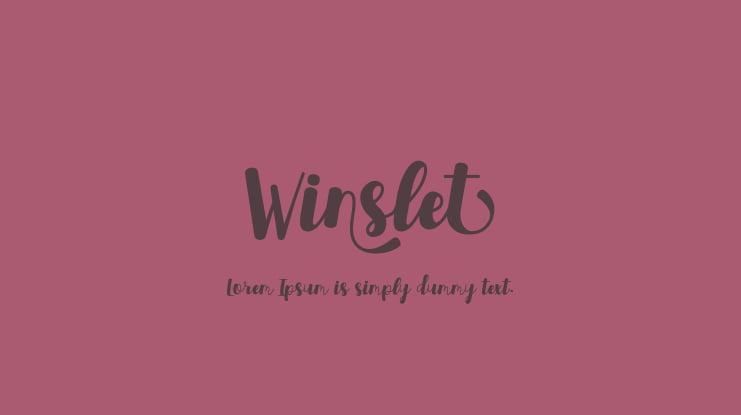 Winslet Font