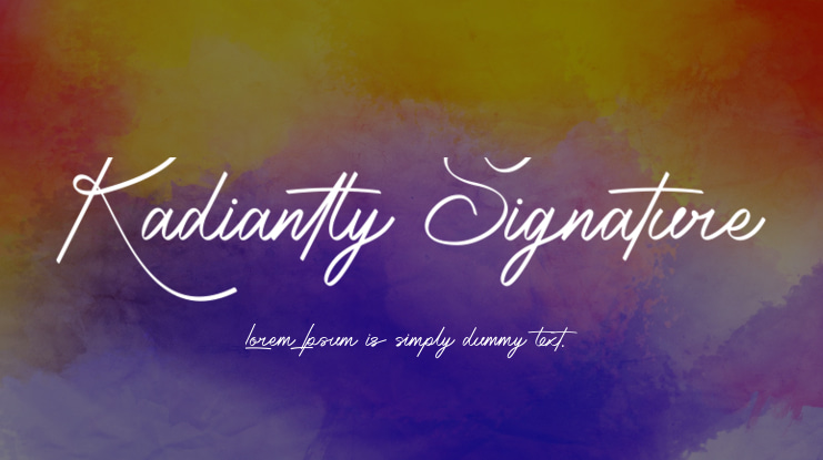 Radiantly Signature Font