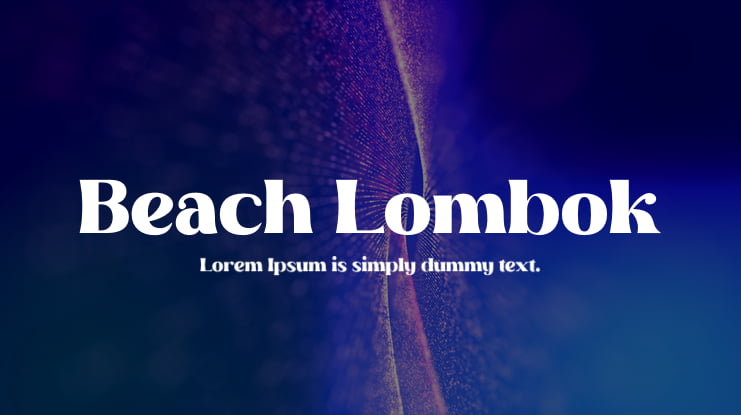 Beach Lombok Font
