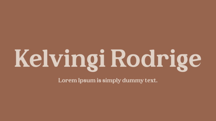 Kelvingi Rodrige Font