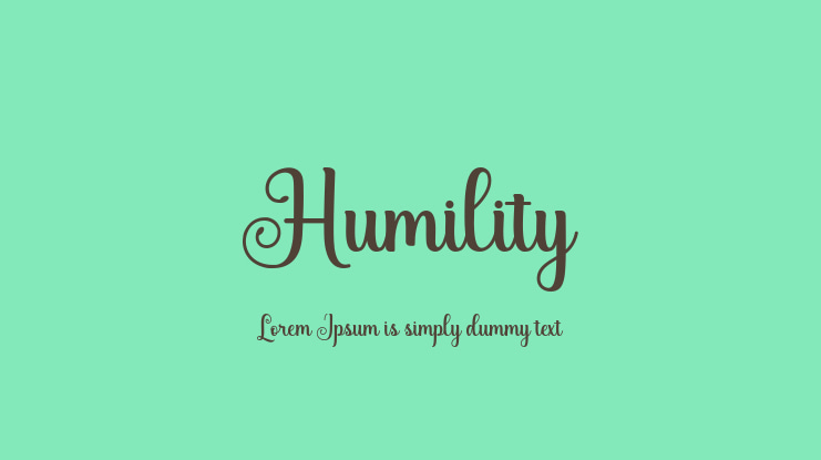 Humility Font