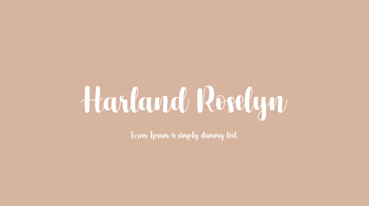 Harland Roselyn Font