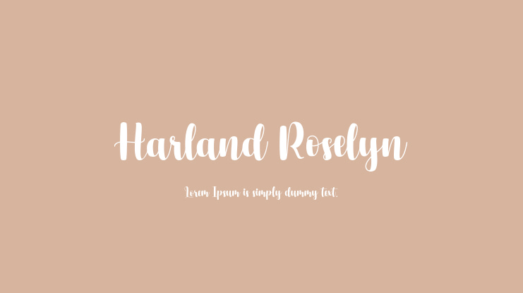 Harland Roselyn Font