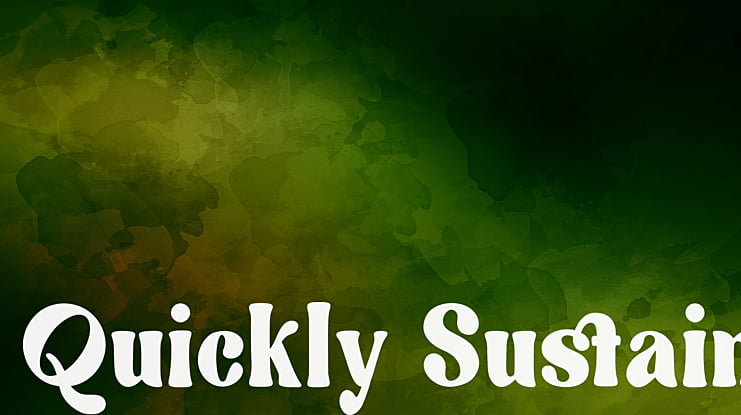 Quickly Sustain Font