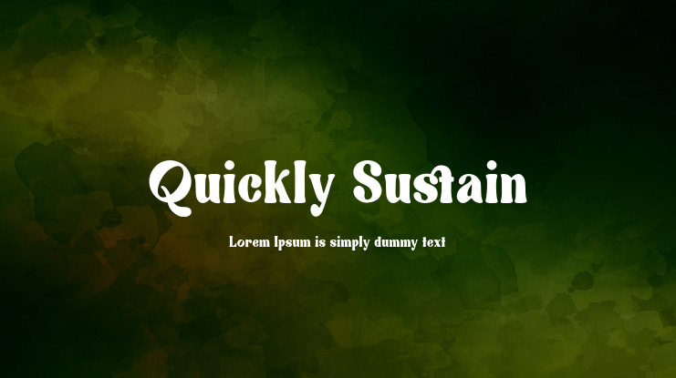 Quickly Sustain Font