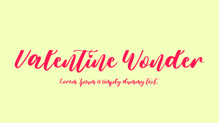Valentine Wonder Font