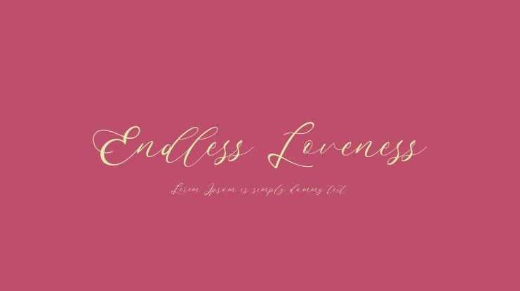 Endless Loveness Font