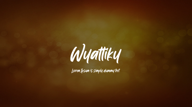 Wyattiky Font
