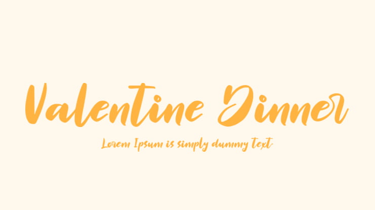 Valentine Dinner Font