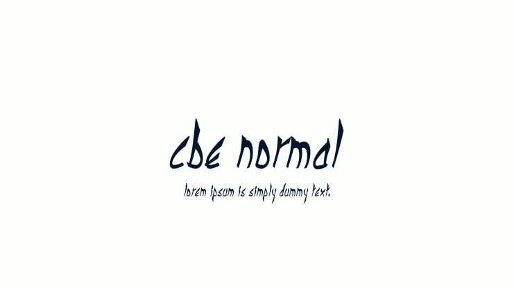 Cbe Normal Font Family