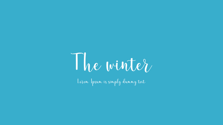 The winter Font