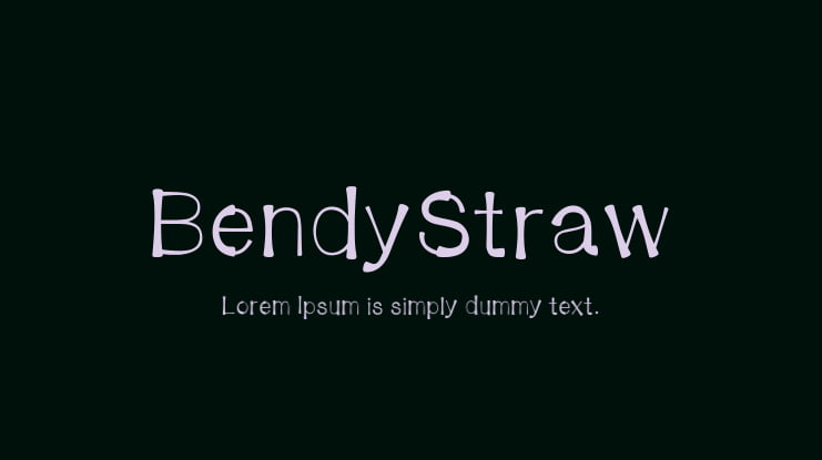 BendyStraw Font