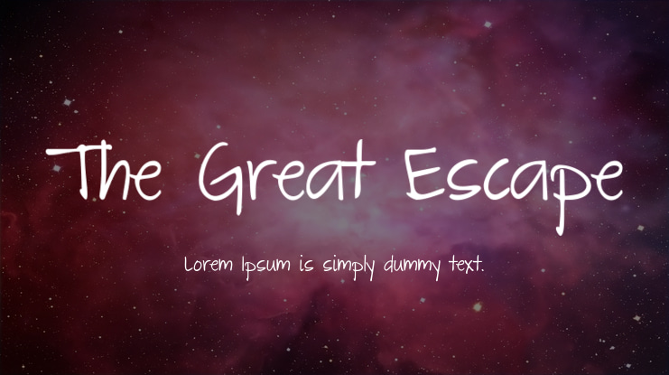 The Great Escape Font Family