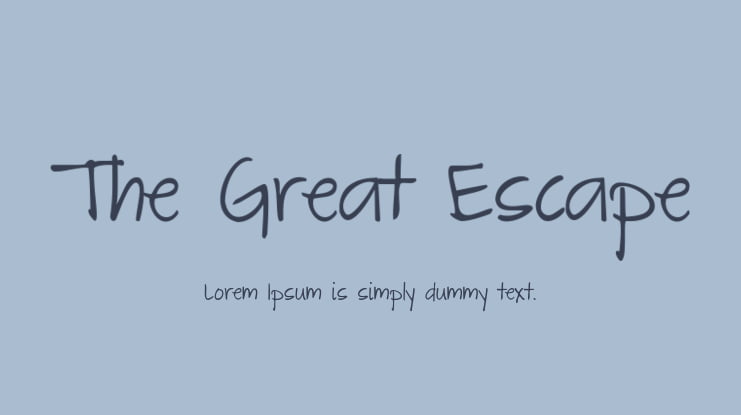 The Great Escape Font Family