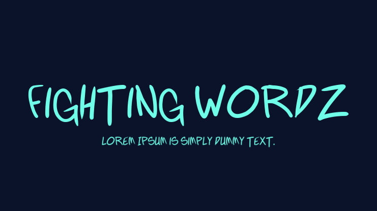 Fighting wordz Font Family